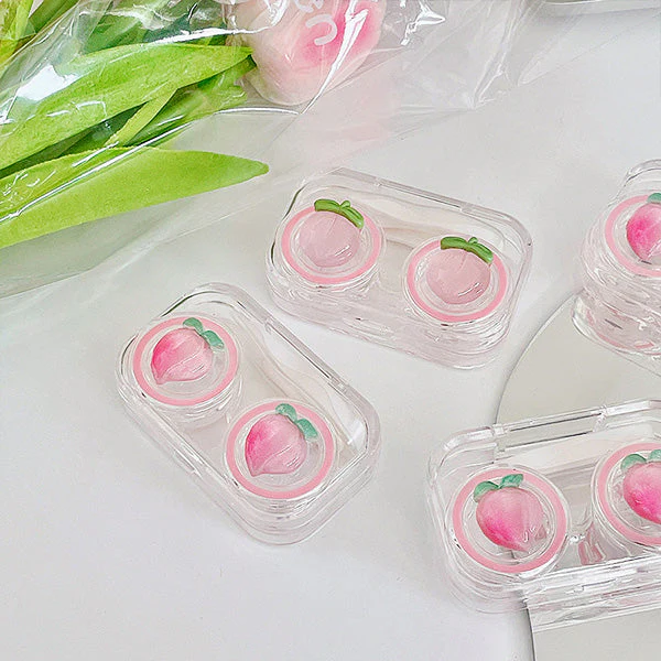 Aesthetic Pink Peach Transparent Travel Lens Case - Image 3