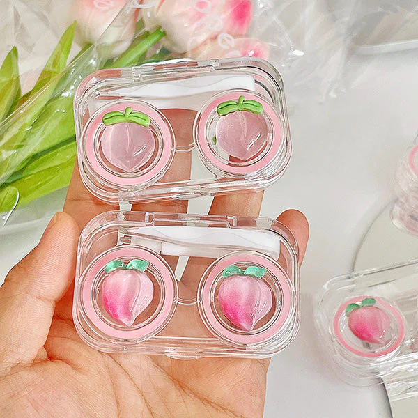 Aesthetic Pink Peach Transparent Travel Lens Case - Image 6