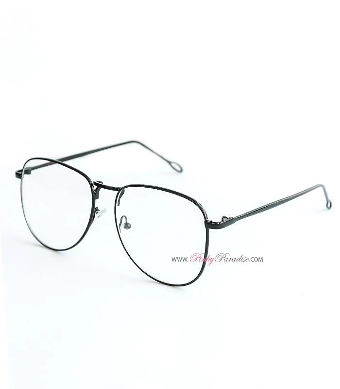 Black Metal Frame Glasses