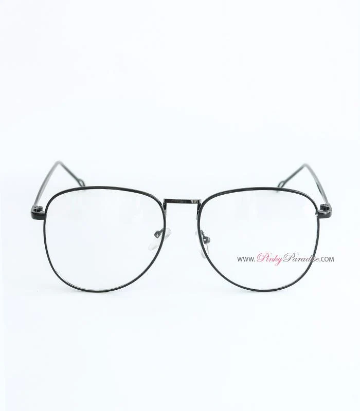 Black Metal Frame Glasses - Image 2