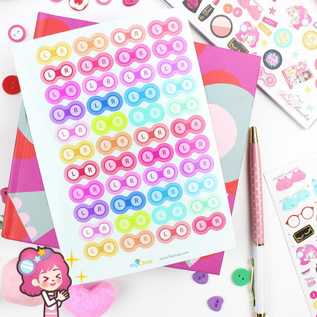 Colorful Contact Lens Case Stickers - Image 2
