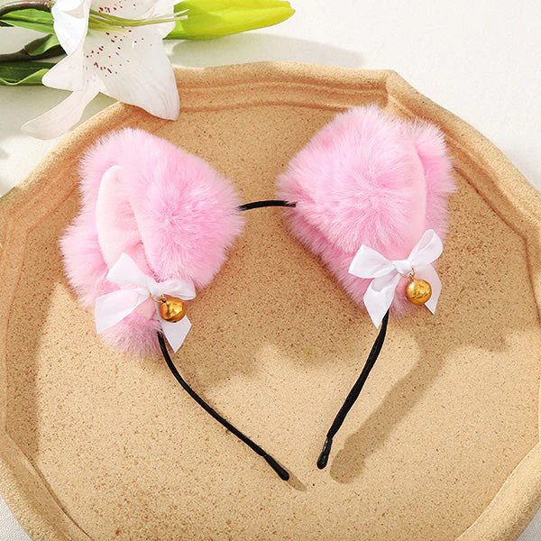 Cosplay Furry Cat Ear Headband with Bell - Image 4