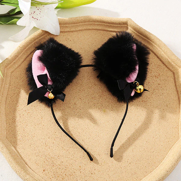 Cosplay Furry Cat Ear Headband with Bell - Image 6
