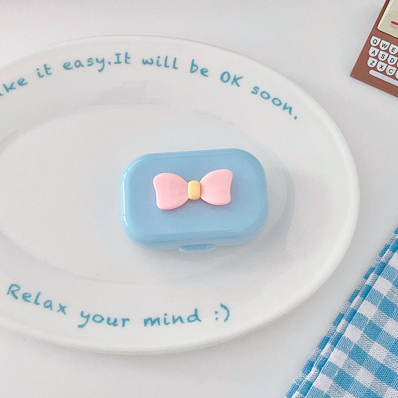 Cute Bow Pastel Travel Lens Case