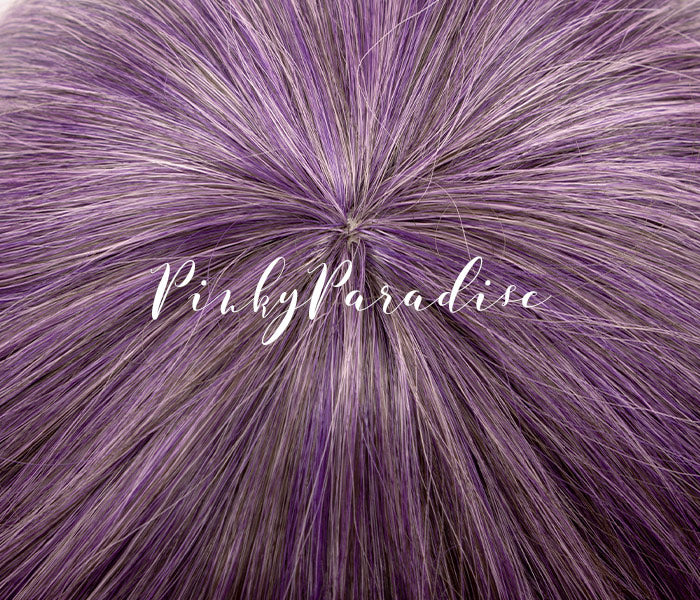 Fancy Mix Violet Medium Curly 55cm - Image 4