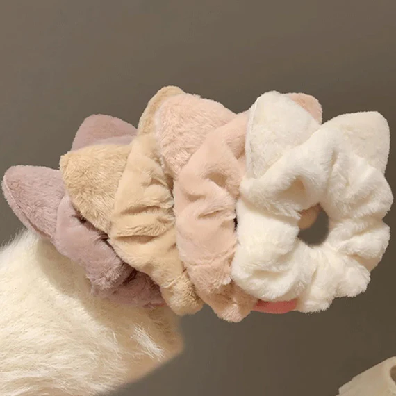 Fluffy Cat Ears Scrunchie - Image 3