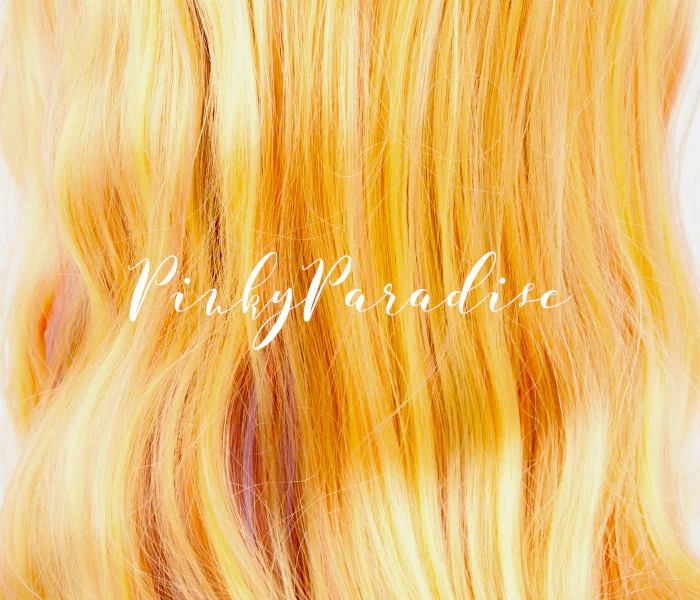 Yellow Blonde/Purple Highlights Lolita Wavy 75cm - Image 5