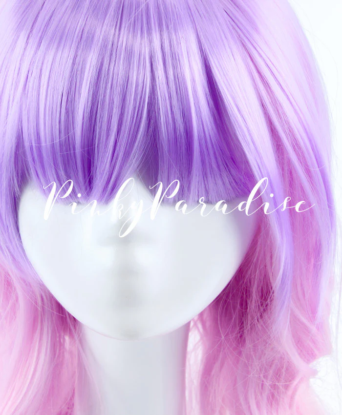 Purple Pink Ombre Medium Wavy 50cm - Image 3
