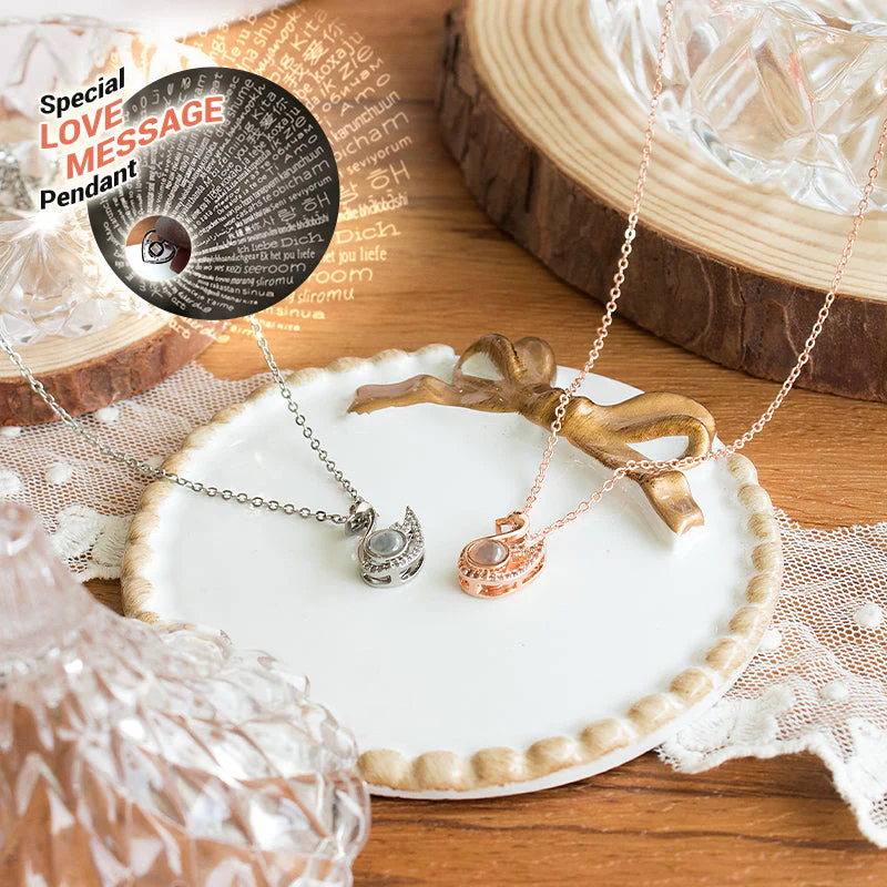 I Love You In 100 Languages Projection Necklace (Rose Gold) - Image 10