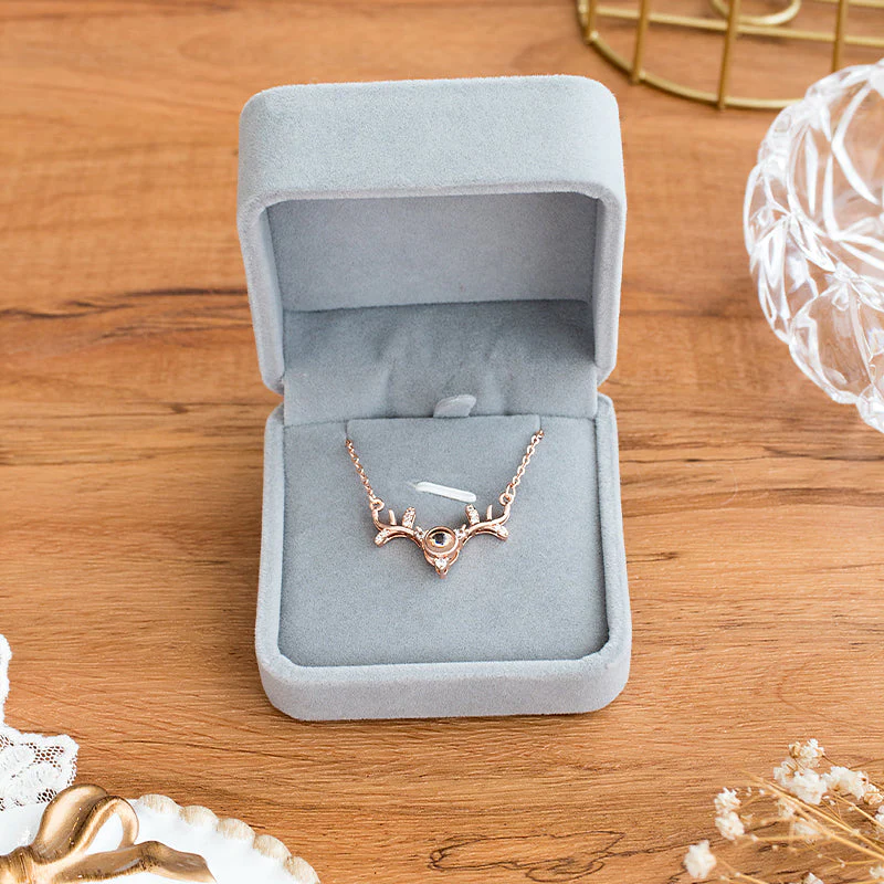 I Love You In 100 Languages Projection Necklace (Rose Gold) - Image 18
