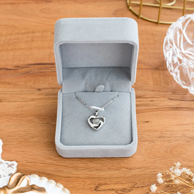 I Love You In 100 Languages Projection Necklace (Silver) - Image 11