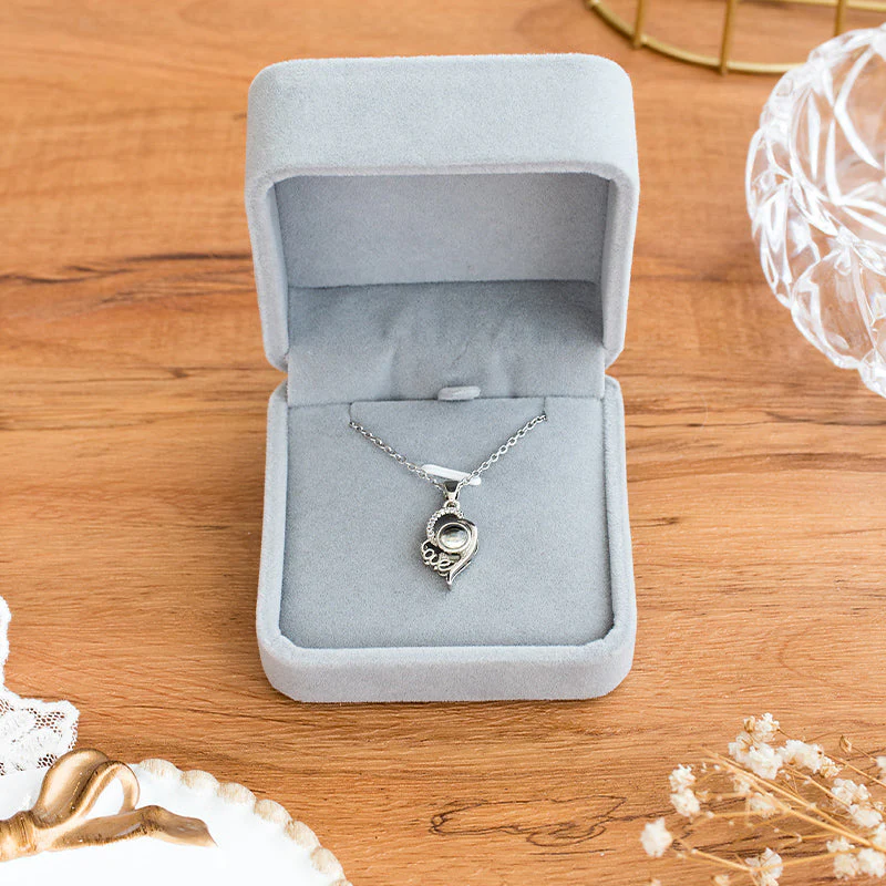 I Love You In 100 Languages Projection Necklace (Silver) - Image 18