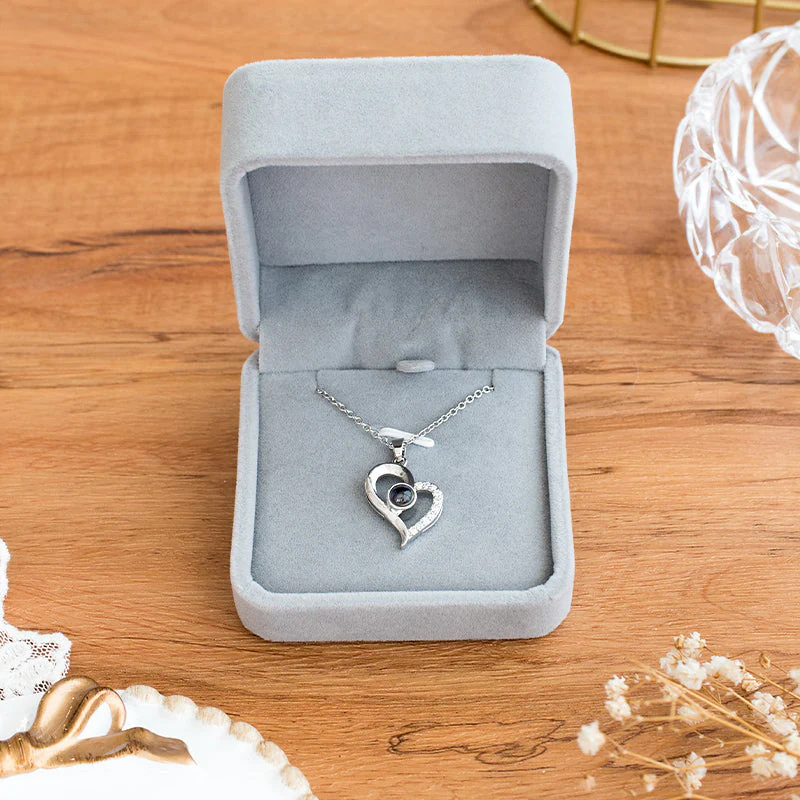 I Love You In 100 Languages Projection Necklace (Silver) - Image 20
