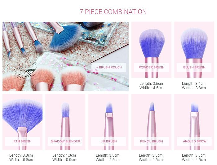 Mermaid Glitter Make Up Brush Set - Image 6