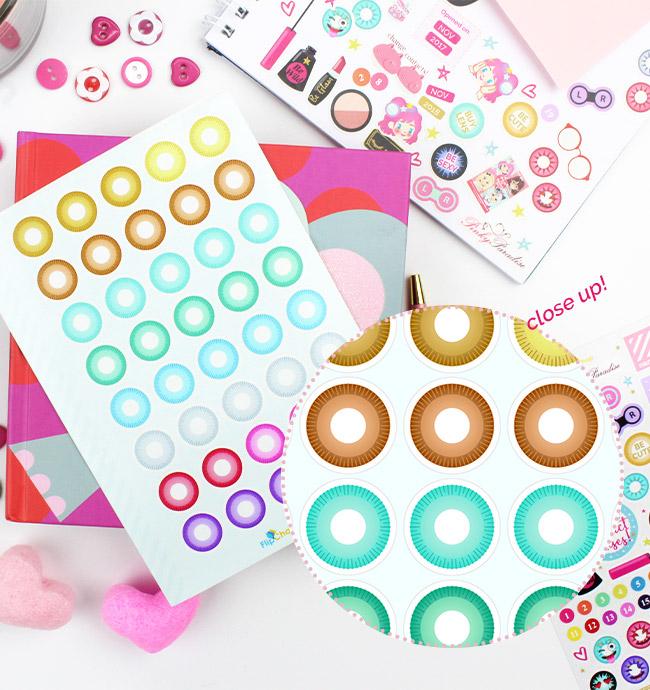 Pastel Circle Lens Stickers - Image 2