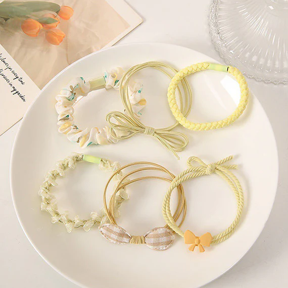 Pastel floral Hair Tie Set - Image 6