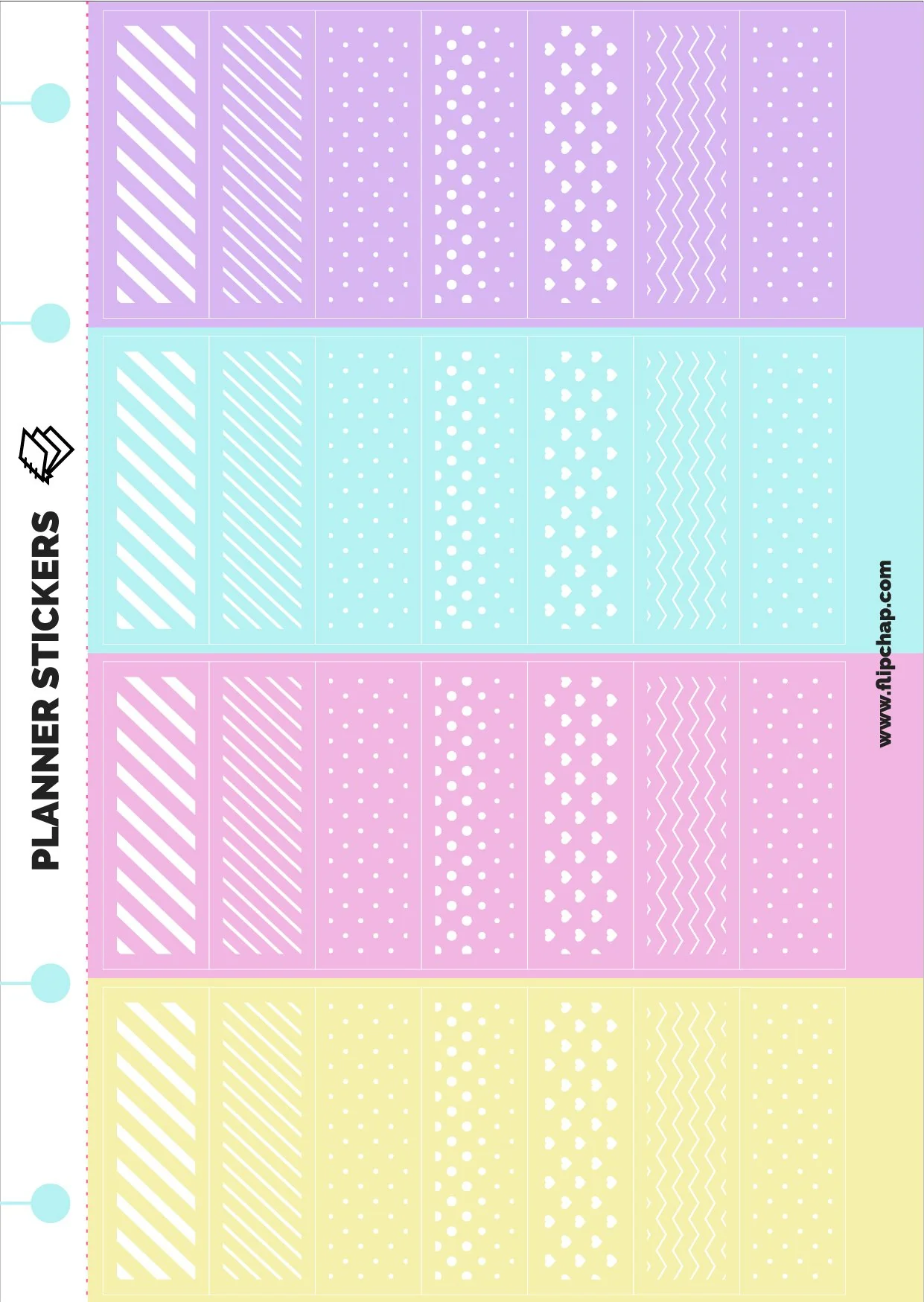 Pastel Quarter Box Stickers