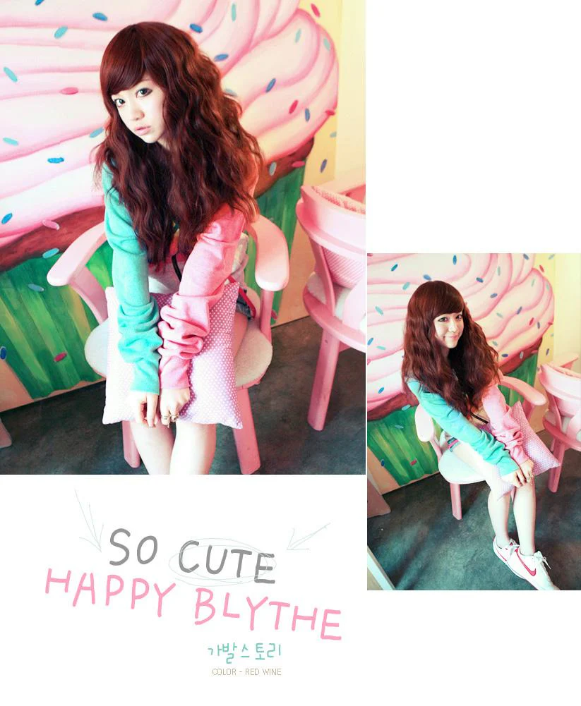 Premium Wig Happy Blythe Soft Curly Hair (Brown) - Image 3