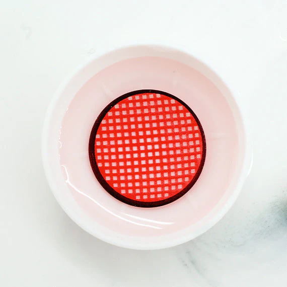 Princess Pinky Red Mesh With Rim Mini Sclera - Image 3