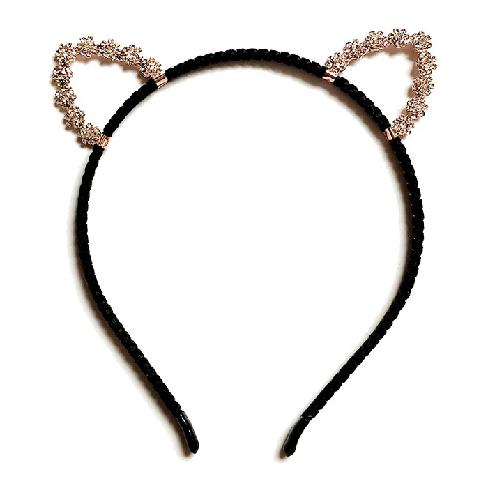 Rhinestone Cat Ears Headband - Image 2