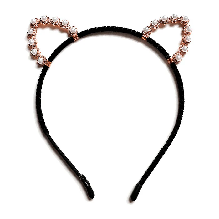 Rhinestone Cat Ears Headband - Image 3