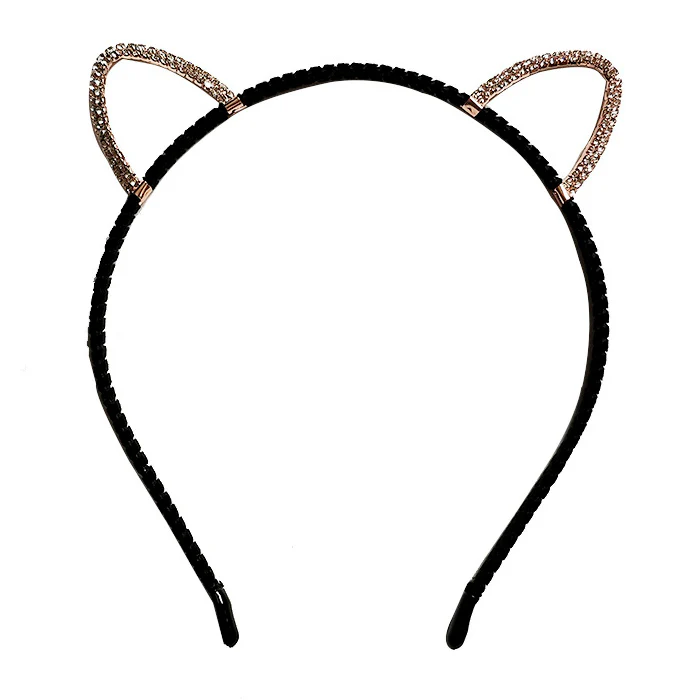 Rhinestone Cat Ears Headband - Image 4