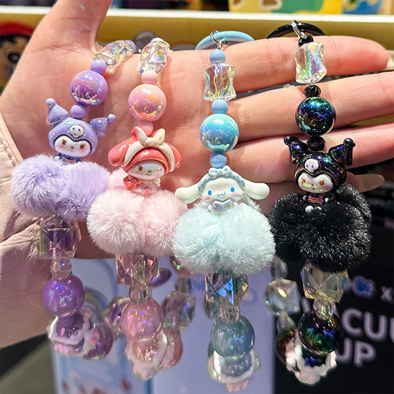 Sanrio Beaded Charm Phone Wrist Strap