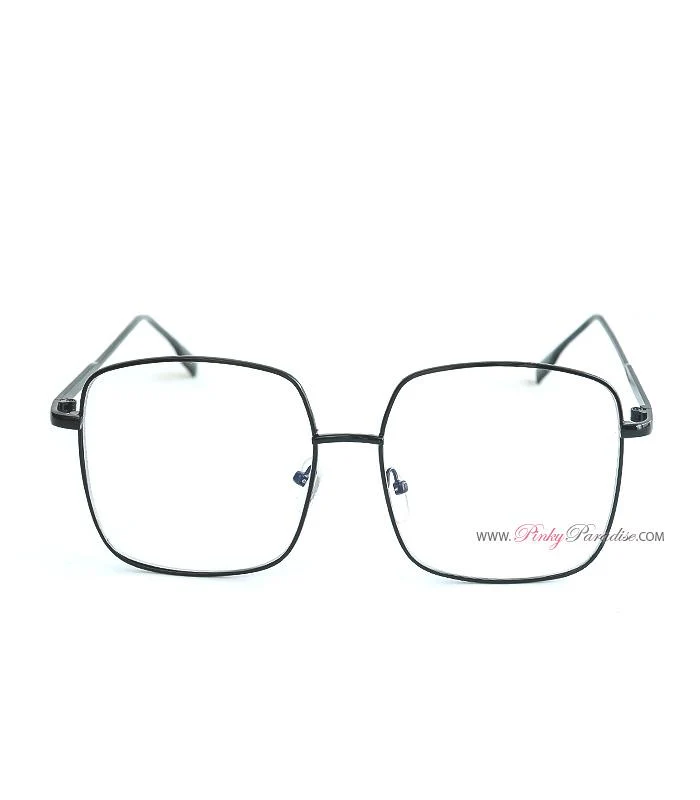 Square Metal Frame Clear Glasses - Image 3